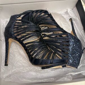 Elegant Navy Strappy Heels